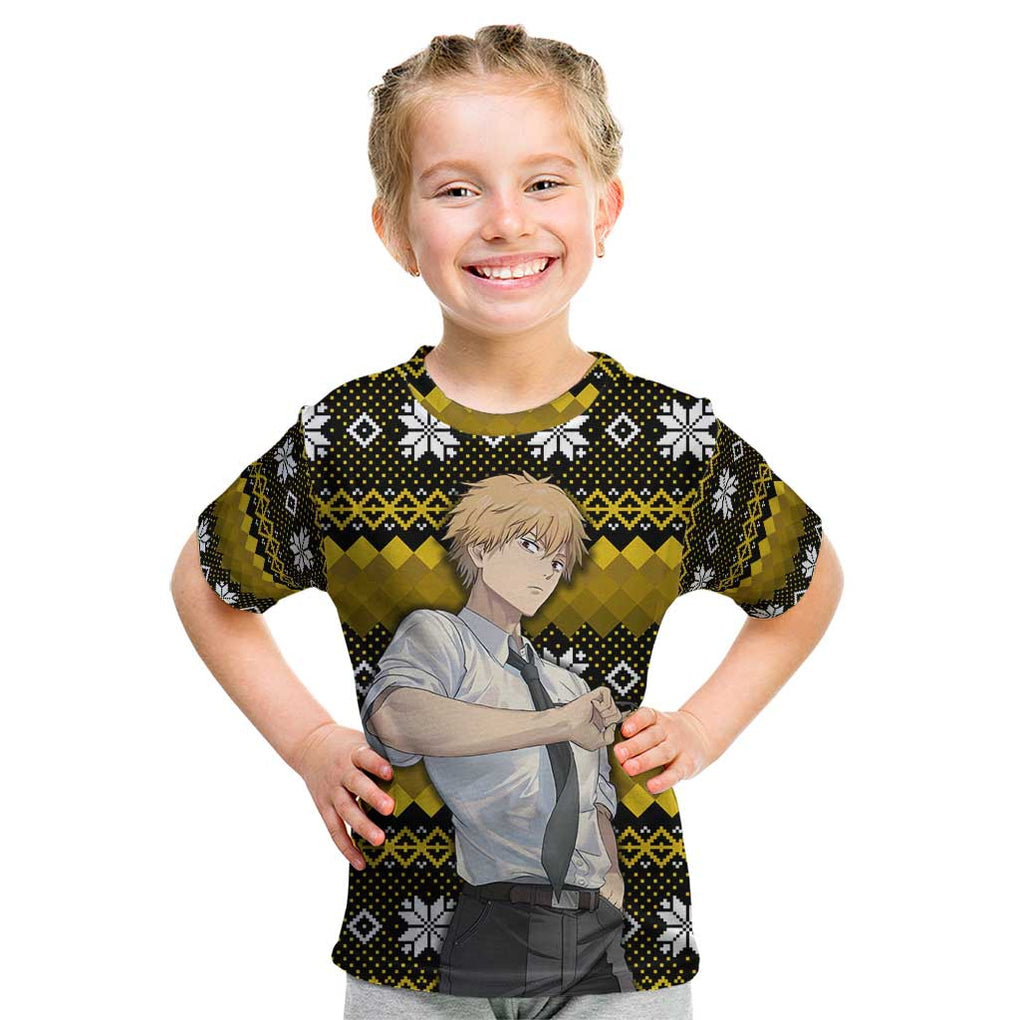 Denji - Chainsaw Man Kid T Shirt Anime Mix Christmas Style