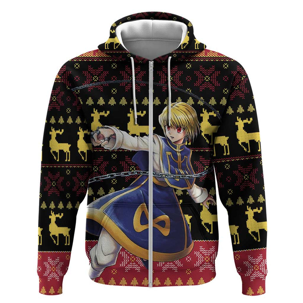 Kurapika - Hunter X Hunter Zip Hoodie Anime Mix Christmas Style