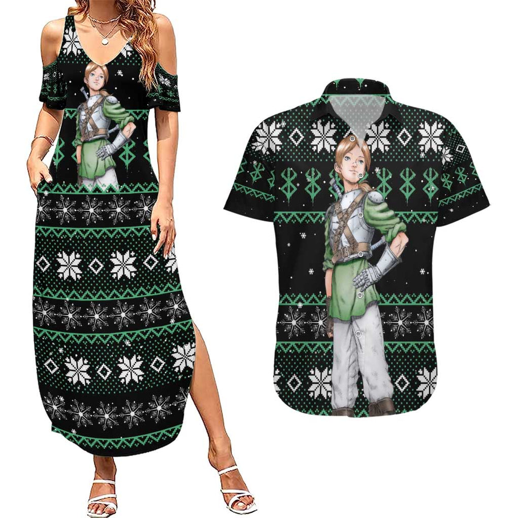 Judeau - Berserk Couples Matching Summer Maxi Dress and Hawaiian Shirt Anime Mix Christmas Style