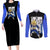 Vegeta Super Saiyan 2 Couples Matching Long Sleeve Bodycon Dress and Long Sleeve Button Shirt Dragon Ball