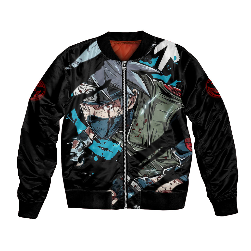 Hatake Kakashi Sharingan Eye Bomber Jacket Naruto