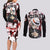 Muzan Kibutsuji Demon Slayer Couples Matching Long Sleeve Bodycon Dress and Long Sleeve Button Shirt Anime Mix Manga Style