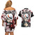 Muzan Kibutsuji Demon Slayer Couples Matching Off Shoulder Short Dress and Hawaiian Shirt Anime Mix Manga Style