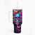 Fantasy Skull with Butterflies Tumbler With Handle Love me or hate me i'm still gonna shine