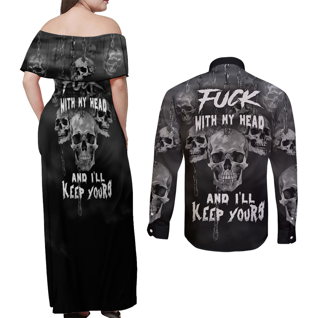 skull-couples-matching-off-shoulder-maxi-dress-and-long-sleeve-button-shirts-ill-keep-you