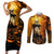 happy-halloween-party-couples-matching-short-sleeve-bodycon-dress-and-long-sleeve-button-shirts