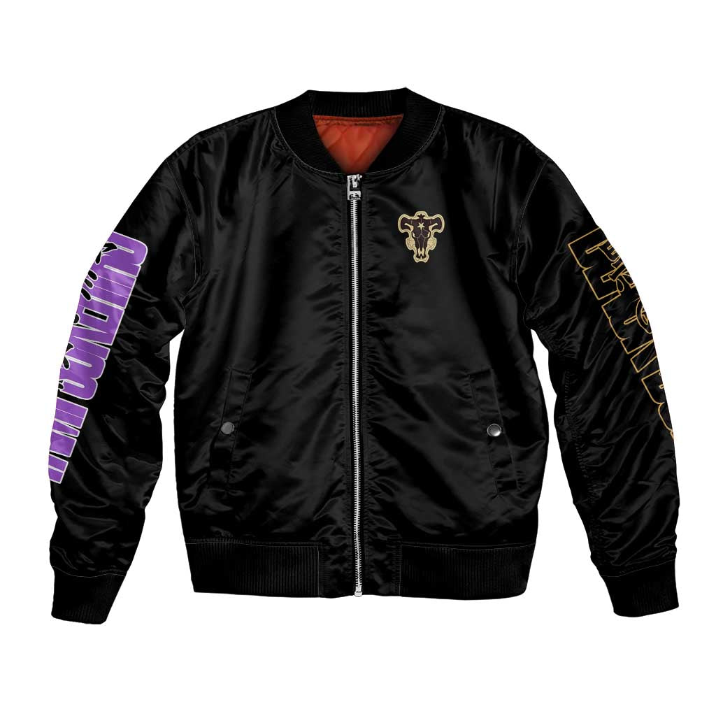 Yami Sukehiro Black Clover Bomber Jacket Anime Style