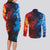 Burning Fire Shoto My Hero Academia Couples Matching Long Sleeve Bodycon Dress and Long Sleeve Button Shirt Anime Style