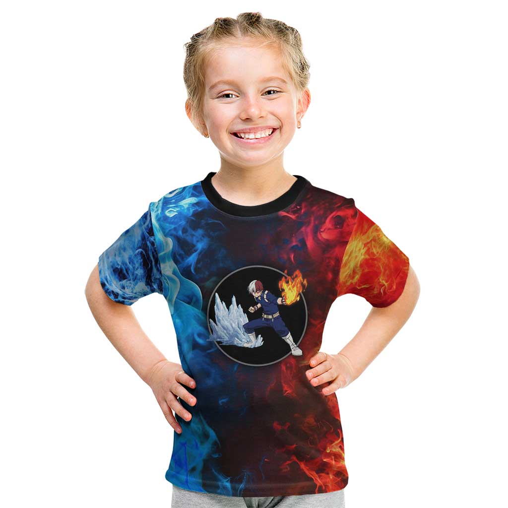 Burning Fire Shoto My Hero Academia Kid T Shirt Anime Style