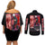 Kaneki Ken Tokyo Ghoul Couples Matching Off Shoulder Short Dress and Long Sleeve Button Shirt Anime Style