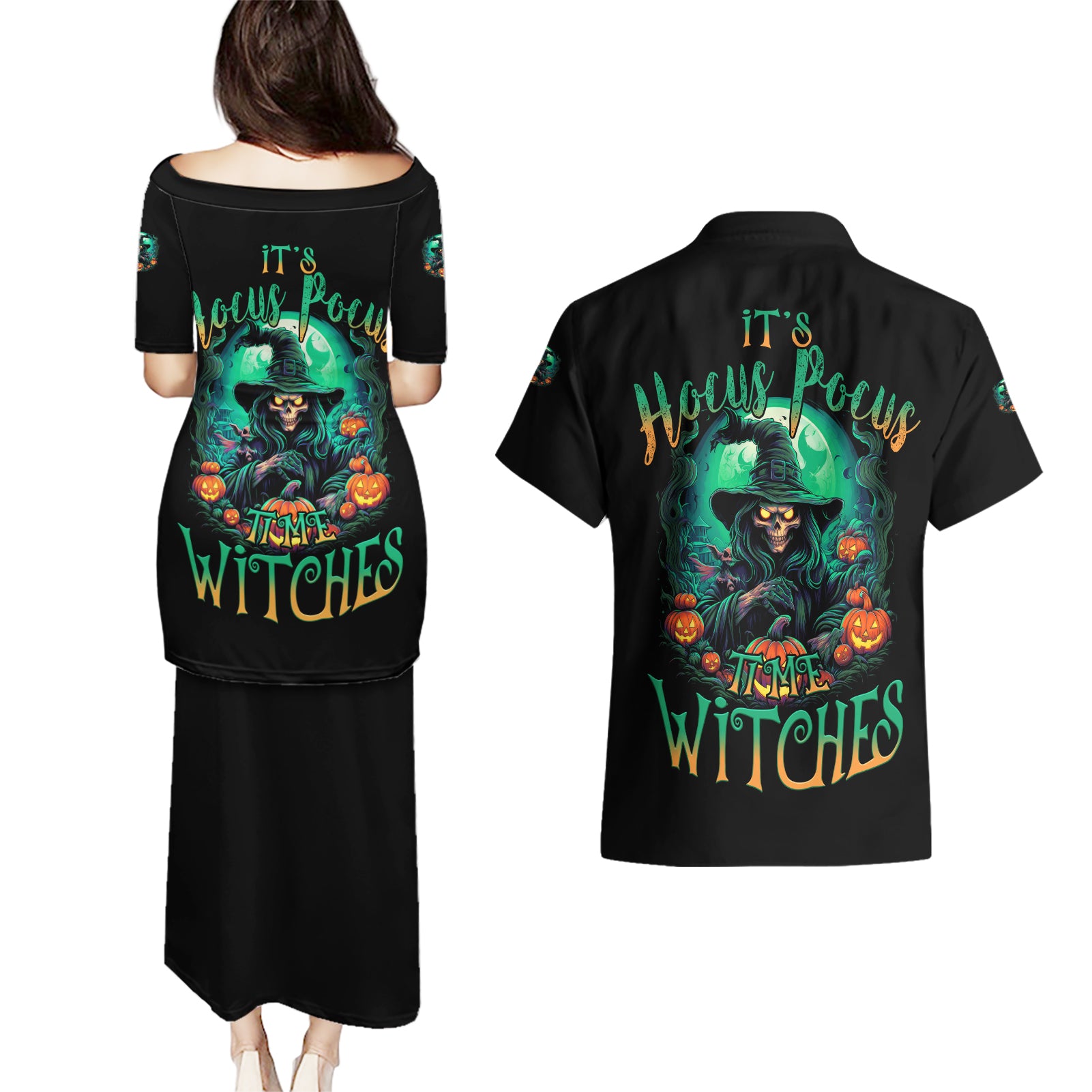 hocus-pocus-halloween-couples-matching-puletasi-dress-and-hawaiian-shirt