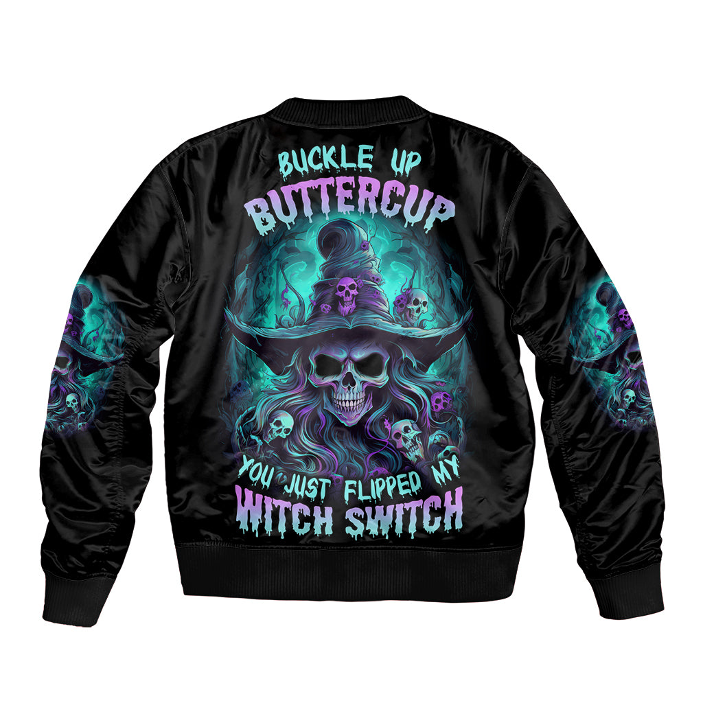 buckle-up-buttercup-skull-witch-halloween-bomber-jacket