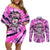 fcks-cancer-skull-tie-dye-couples-matching-off-shoulder-short-dress-and-long-sleeve-button-shirt