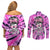 fcks-cancer-skull-tie-dye-couples-matching-off-shoulder-short-dress-and-long-sleeve-button-shirt