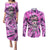 fcks-cancer-skull-tie-dye-couples-matching-puletasi-dress-and-long-sleeve-button-shirt