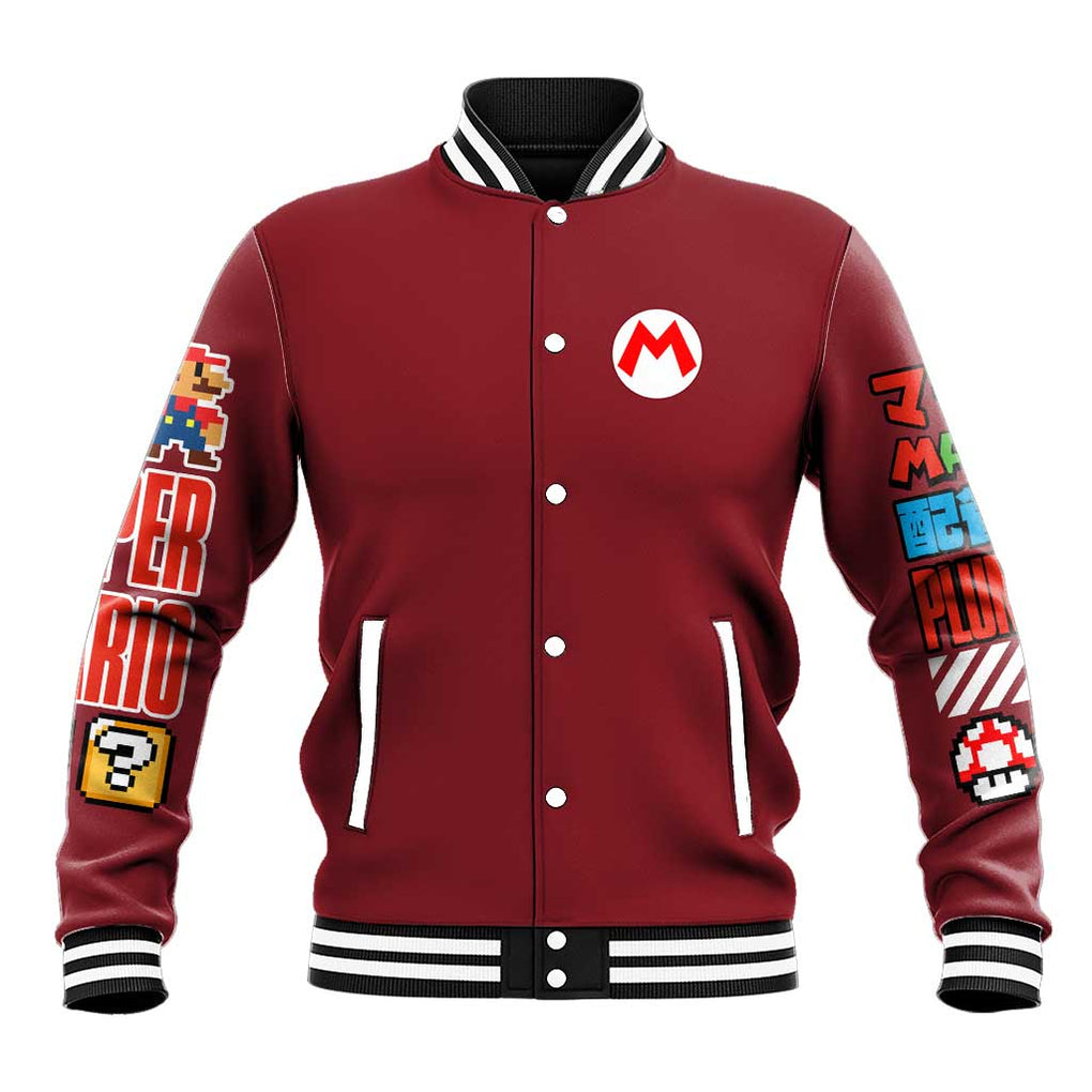 Mario Bros Mario Bros Baseball Jacket Anime Mix 3D Game Style