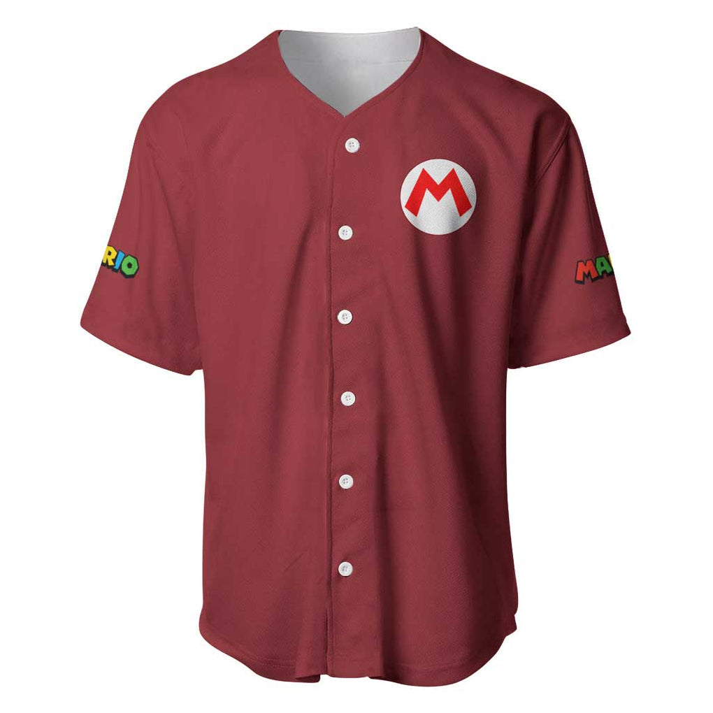 Mario Bros Mario Bros Baseball Jersey Anime Mix 3D Game Style