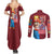 Mario Bros Mario Bros Couples Matching Summer Maxi Dress and Long Sleeve Button Shirt Anime Mix 3D Game Style