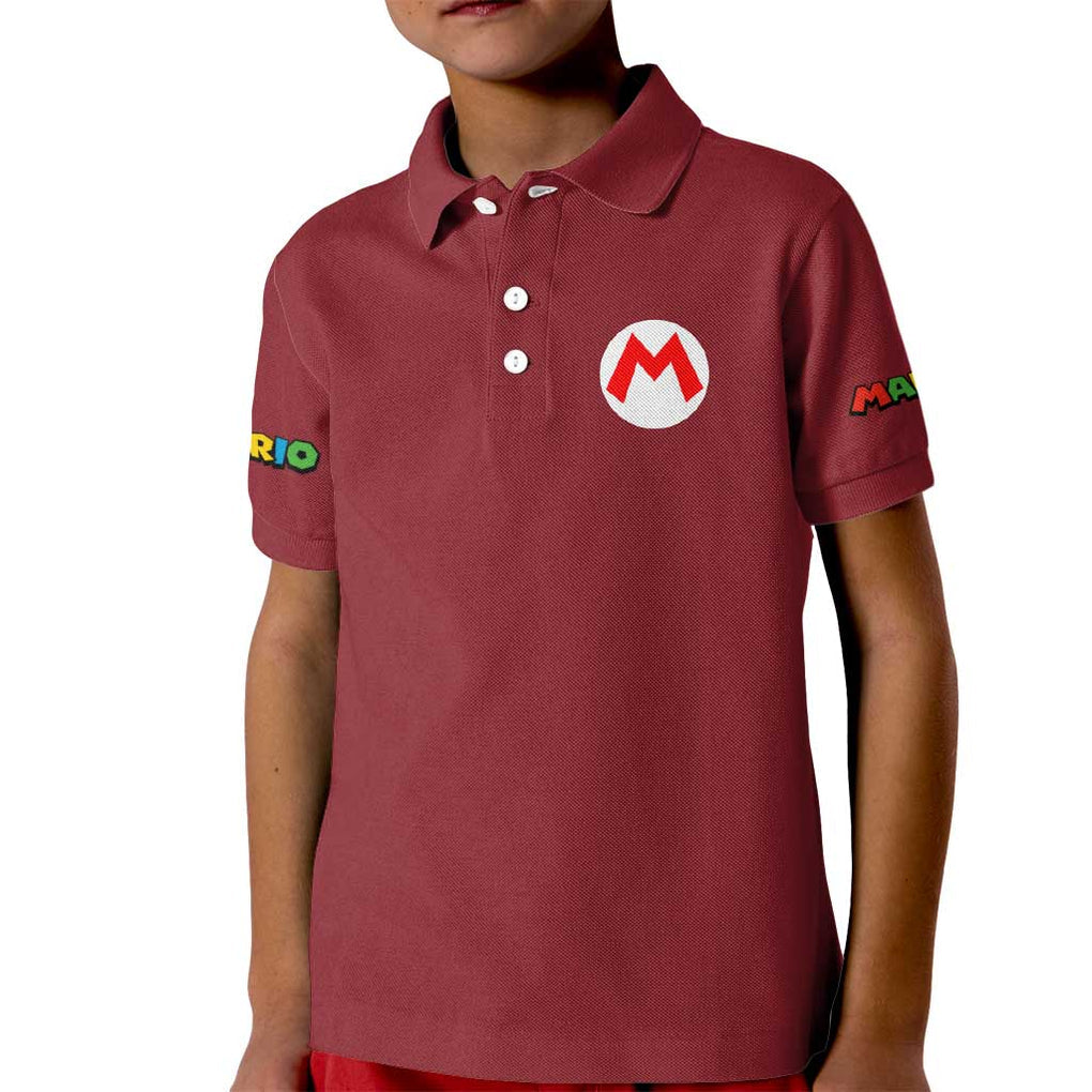 Mario Bros Mario Bros Kid Polo Shirt Anime Mix 3D Game Style