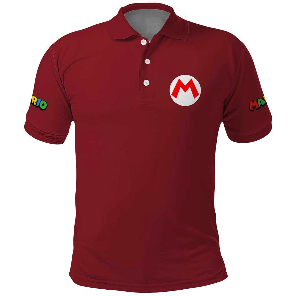 Mario Bros Mario Bros Polo Shirt Anime Mix 3D Game Style