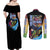 Giyu Tomioka V3 Demon Slayer Couples Matching Off Shoulder Maxi Dress and Long Sleeve Button Shirt Anime Style