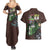 Levi Ackerman V3 Attack on Titan Couples Matching Summer Maxi Dress and Hawaiian Shirt Anime Style