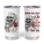 P Me Off Tattooed Skull Rose Tumbler Cup