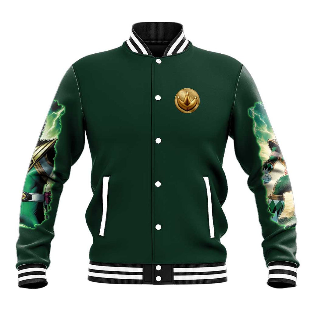 Green Ranger Mighty Morphin Power Rangers Baseball Jacket Japan Anime Style