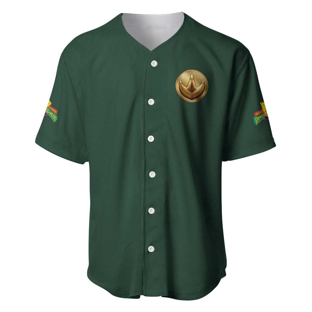 Green Ranger Mighty Morphin Power Rangers Baseball Jersey Japan Anime Style