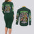 Green Ranger Mighty Morphin Power Rangers Couples Matching Long Sleeve Bodycon Dress and Long Sleeve Button Shirt Japan Anime Style