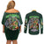 Green Ranger Mighty Morphin Power Rangers Couples Matching Off Shoulder Short Dress and Long Sleeve Button Shirt Japan Anime Style