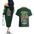 Green Ranger Mighty Morphin Power Rangers Couples Matching Off The Shoulder Long Sleeve Dress and Hawaiian Shirt Japan Anime Style