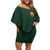 Green Ranger Mighty Morphin Power Rangers Off Shoulder Short Dress Japan Anime Style