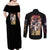 Light Yagami V2 Death Note Couples Matching Off Shoulder Maxi Dress and Long Sleeve Button Shirt Japan Anime Style