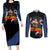 Goku and Vegeta Super Anime Couples Matching Long Sleeve Bodycon Dress and Long Sleeve Button Shirt