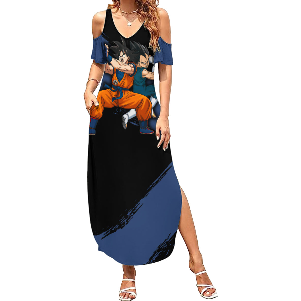 Goku and Vegeta Super Anime Summer Maxi Dress