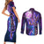 Beerus - Dragon Ball Couples Matching Short Sleeve Bodycon Dress and Long Sleeve Button Shirt