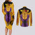 Orange Piccolo Super Anime Couples Matching Long Sleeve Bodycon Dress and Long Sleeve Button Shirt