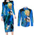 Vegeta Super Saiyan - Dragon Ball Couples Matching Long Sleeve Bodycon Dress and Long Sleeve Button Shirt