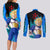 Vegeta Super Saiyan - Dragon Ball Couples Matching Long Sleeve Bodycon Dress and Long Sleeve Button Shirt