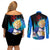 Vegeta Super Saiyan - Dragon Ball Couples Matching Off Shoulder Short Dress and Long Sleeve Button Shirt