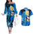 Vegeta Super Saiyan - Dragon Ball Couples Matching Off The Shoulder Long Sleeve Dress and Hawaiian Shirt