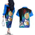 Vegeta Super Saiyan - Dragon Ball Couples Matching Off The Shoulder Long Sleeve Dress and Hawaiian Shirt