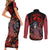 Uchiha Madara Sharingan Eyes Couples Matching Short Sleeve Bodycon Dress and Long Sleeve Button Shirt Naruto