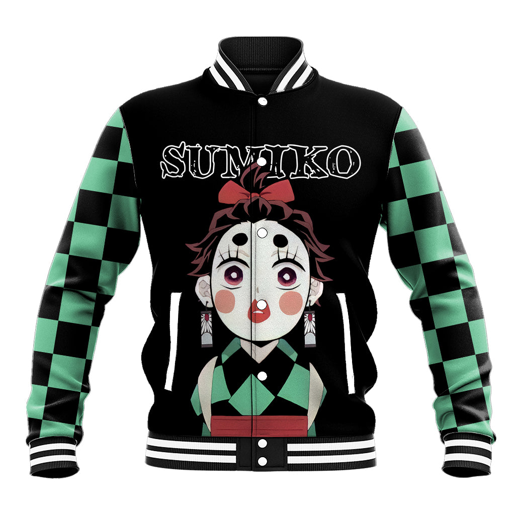 Tanjiro Sumiko Demon Slayer Baseball Jacket Funny Face