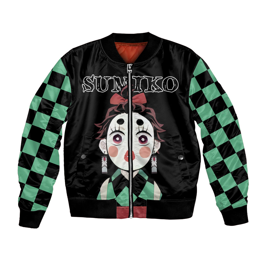 Tanjiro Sumiko Demon Slayer Bomber Jacket Funny Face