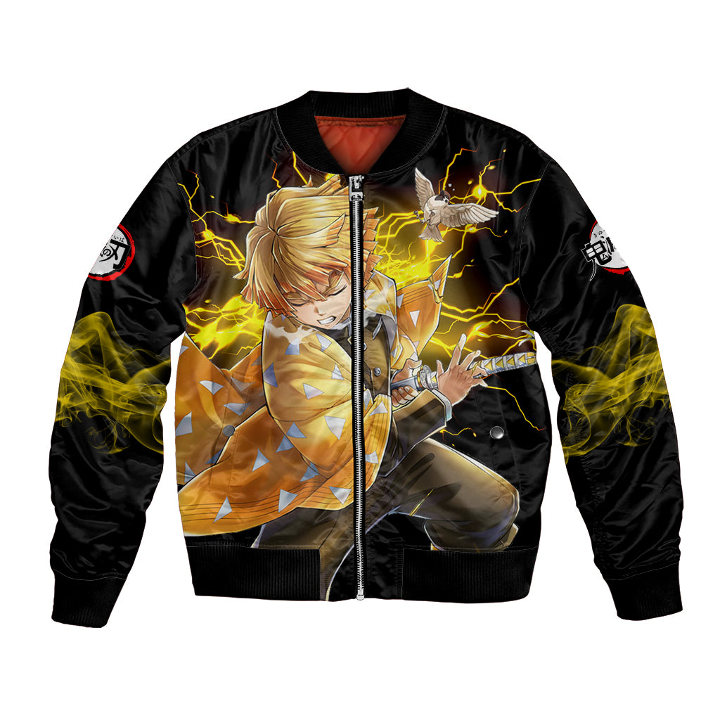 Zenitsu Agatsuma Demon Slayer Bomber Jacket Anime Mix Manga Style