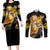 Zenitsu Agatsuma Demon Slayer Couples Matching Long Sleeve Bodycon Dress and Long Sleeve Button Shirt Anime Mix Manga Style