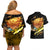 Zenitsu Agatsuma Demon Slayer Couples Matching Off Shoulder Short Dress and Hawaiian Shirt Anime Mix Manga Style