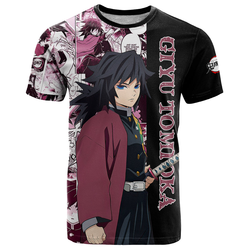 Giyu Tomioka Demon Slayer T Shirt Anime Mix Manga Style